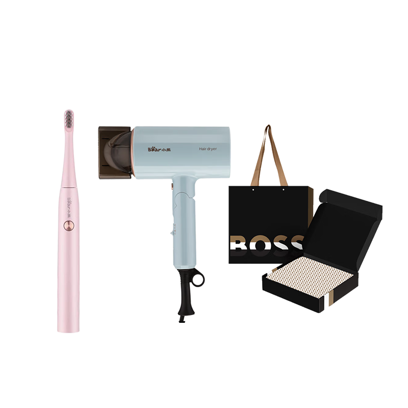 小熊/BOSS 省心套餐C(小熊电动牙刷粉色+小熊电吹风1400W+BOSS轻柔披肩)