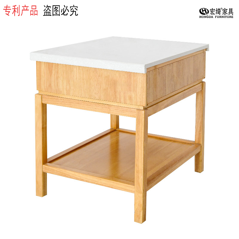 宏绮家具(HQ)星级酒店公寓床头柜 星级家具定制 床头柜