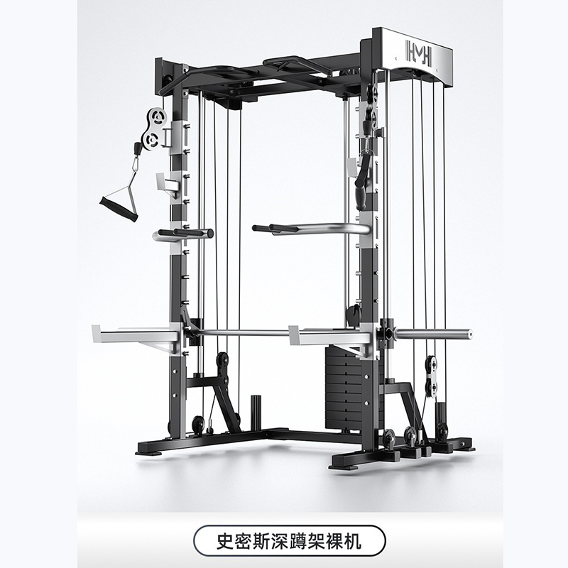 亿迈多功能史密斯机 商用飞鸟龙门架卧推深蹲架 室内综合健身器材-EM983E飞鸟史密斯单机