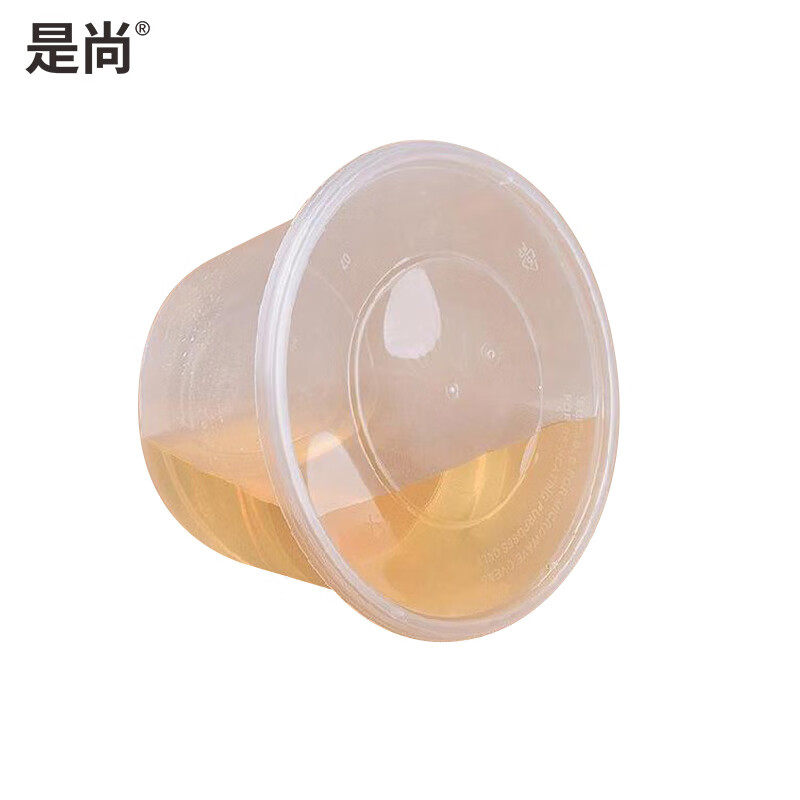 是尚 一次性塑料带盖汤碗 HW500ml*300个装 一箱