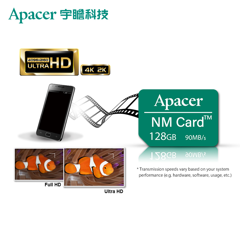 宇瞻(Apacer) NMcard 华为手机专用存储128GB 支持扩容P40P30 Mate30/20系列