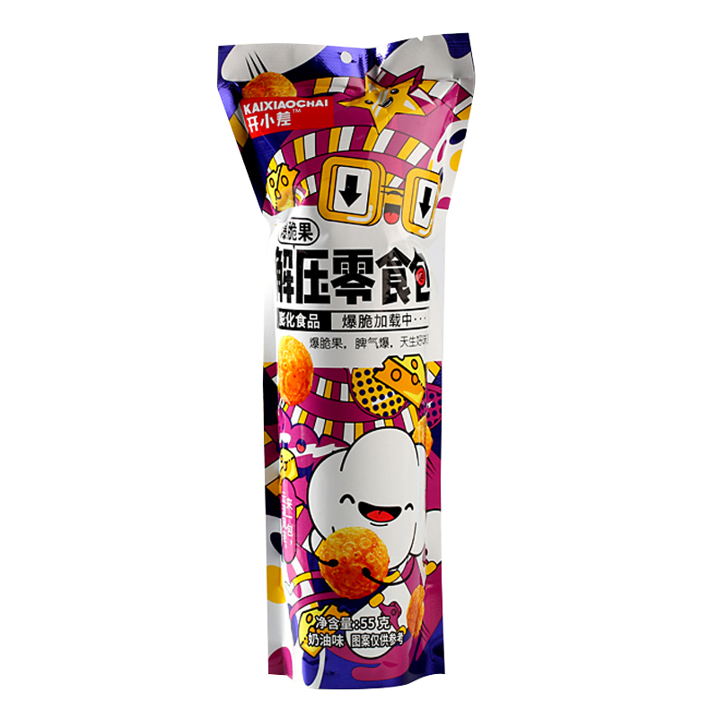 开小差奶油味袋装爆脆果(爆米花)55g休闲膨化办公室零食