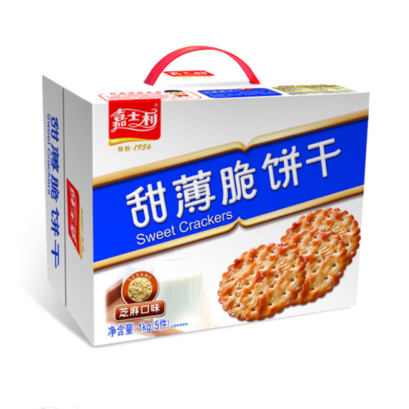 嘉士利 零食 饼干蛋糕 甜薄脆饼干1000g/盒