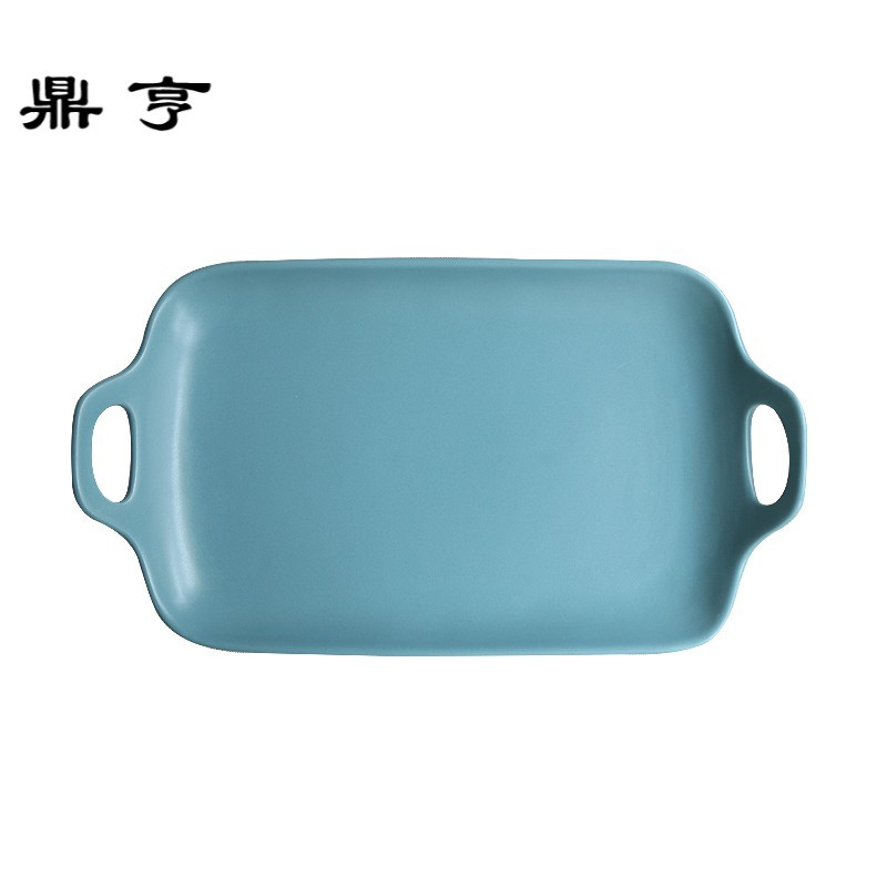 鼎亨日式陶瓷西餐盘牛排盘子创意早餐盘饭盘菜盘方盘家用盘子