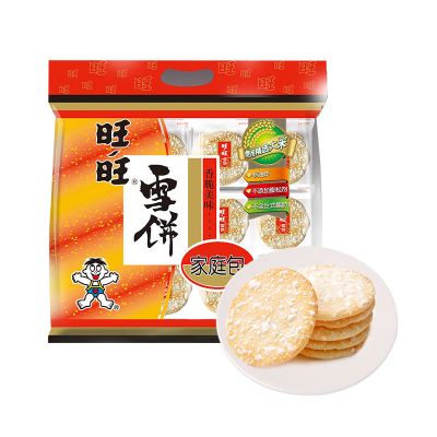 旺旺雪饼零食大礼包大米饼膨化小吃饼干米果批发过年货小零食400g整包