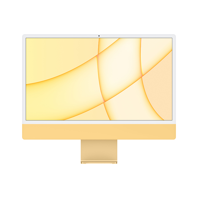 Apple iMac 24英寸 4.5K屏 八核M1芯片(8核图形处理器) 8G 256G SSD 一体式电脑主机 黄色