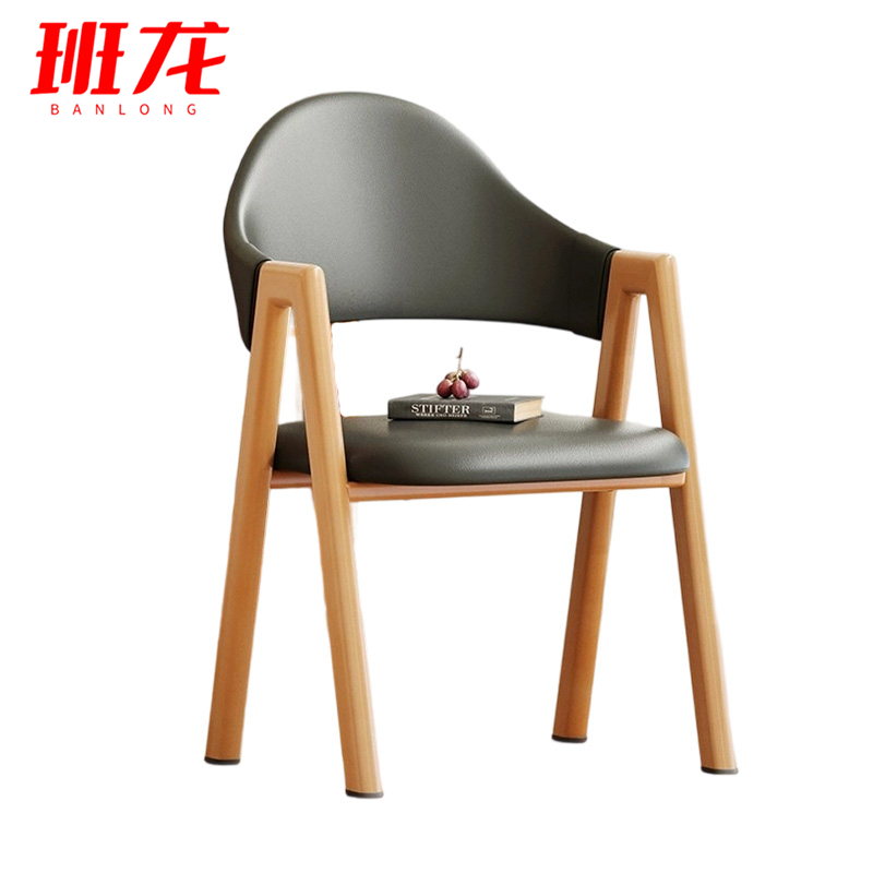 班龙餐椅深灰色把高清大图