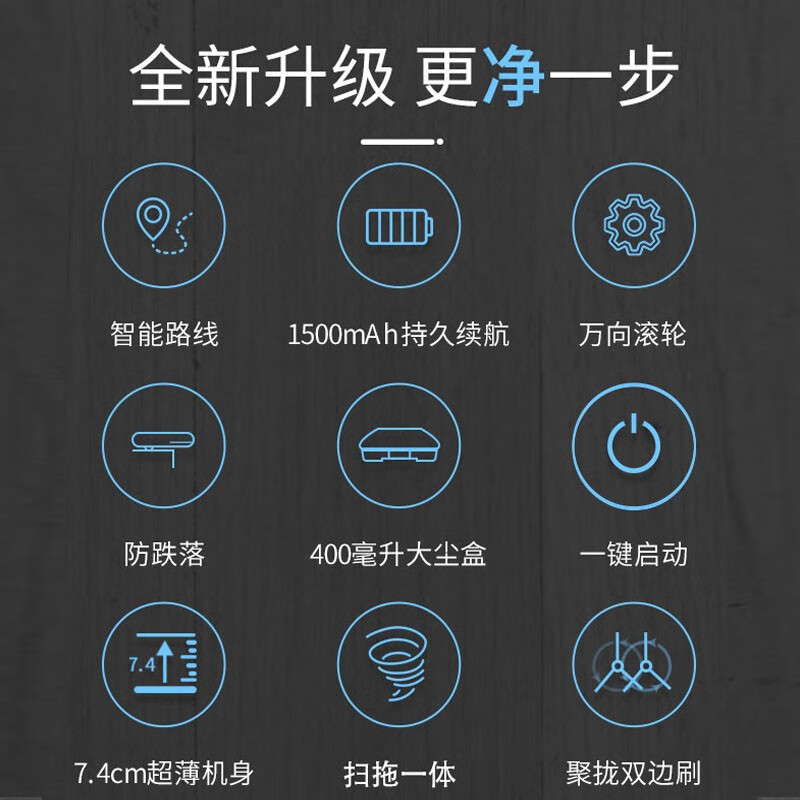 康佳(KONKA)KC-C21 家用全自动智能规划扫地机器人(单位:台)高清大图