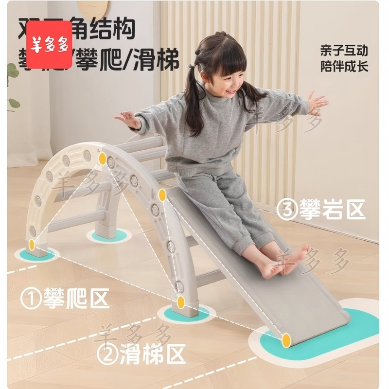 羊多多儿童托育教室布置托班用具攀爬架滑滑梯室内爬爬架百变折叠玩具高清大图