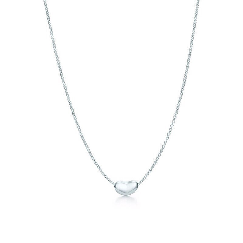 蒂芙尼tiffanycotiffanyco项链elsa系列925银心形豆豆吊坠项链节日