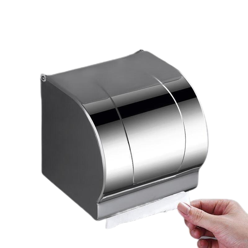先互丁 不锈钢卷纸盒卫生纸架 12*12cm 个高清大图