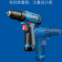 东成充电钻12V锂电池大扭力无线手电钻木工家具组装充电螺丝起子电钻正反无级变速2.0AH大容量电池塑料箱配双电池款送钻头