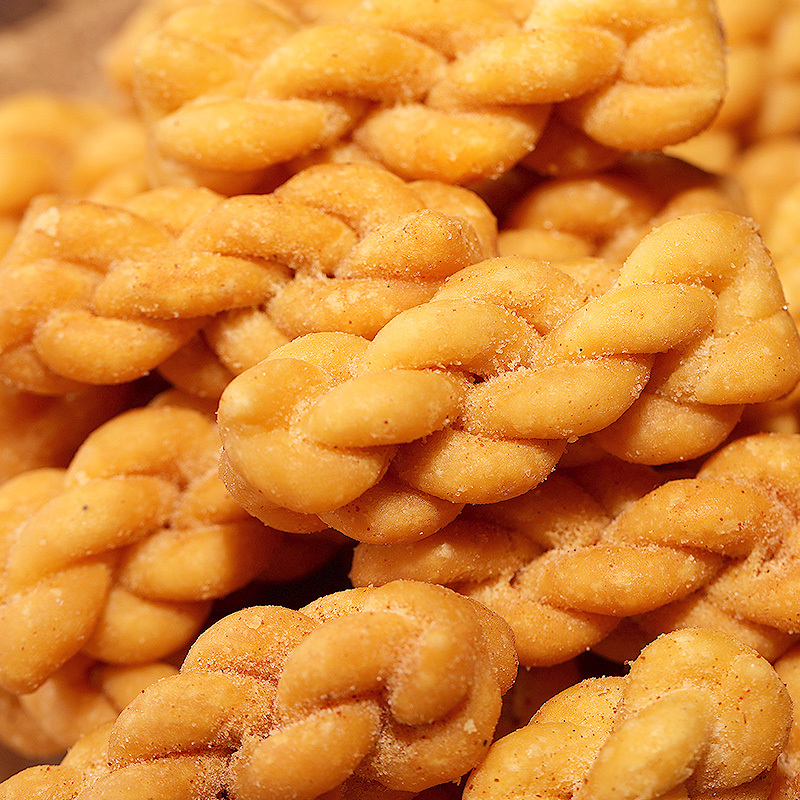 [满88减50元]欧贝拉红糖网红小吃麻花芝麻味香酥袋装500g 中式糕点 麻花