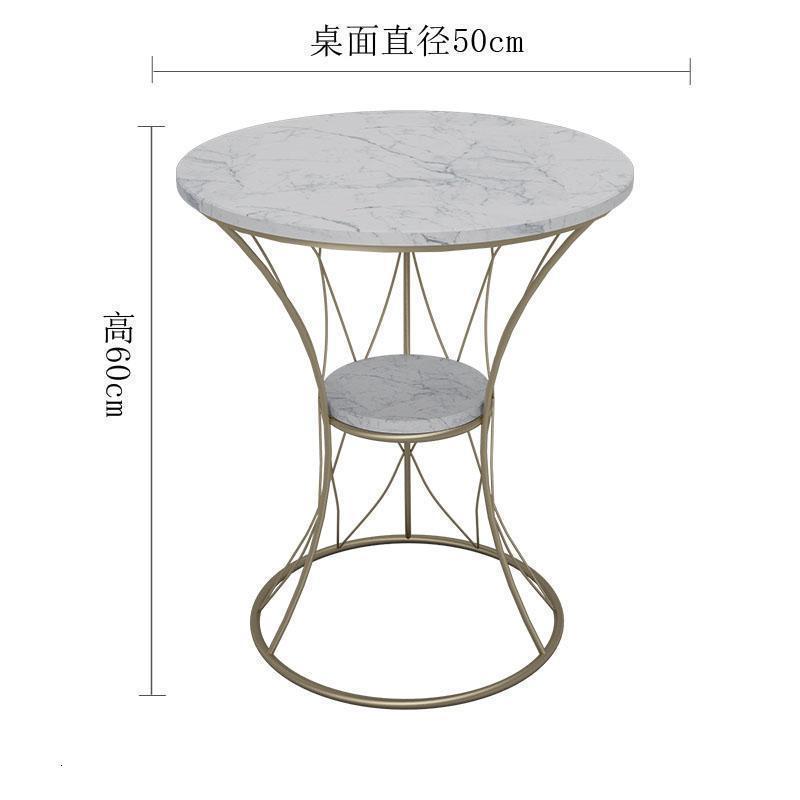 森美人北欧简约现代小户型茶几圆形客厅卧室沙发边几柜角几轻奢风大理石高清大图