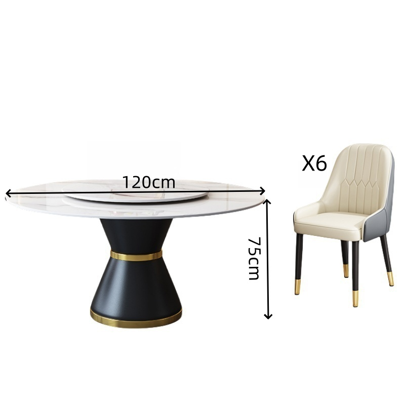 锁匠 餐桌1.2m+6椅组高清大图