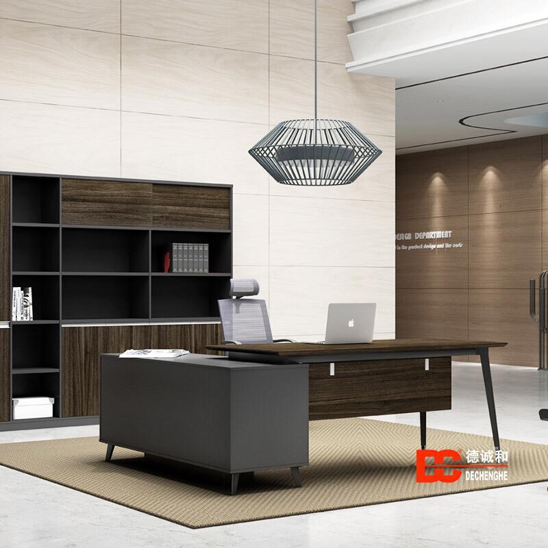 北京德诚和精诚系列现代简约老板桌办公桌经理桌板式大班台主管桌总裁桌高清大图