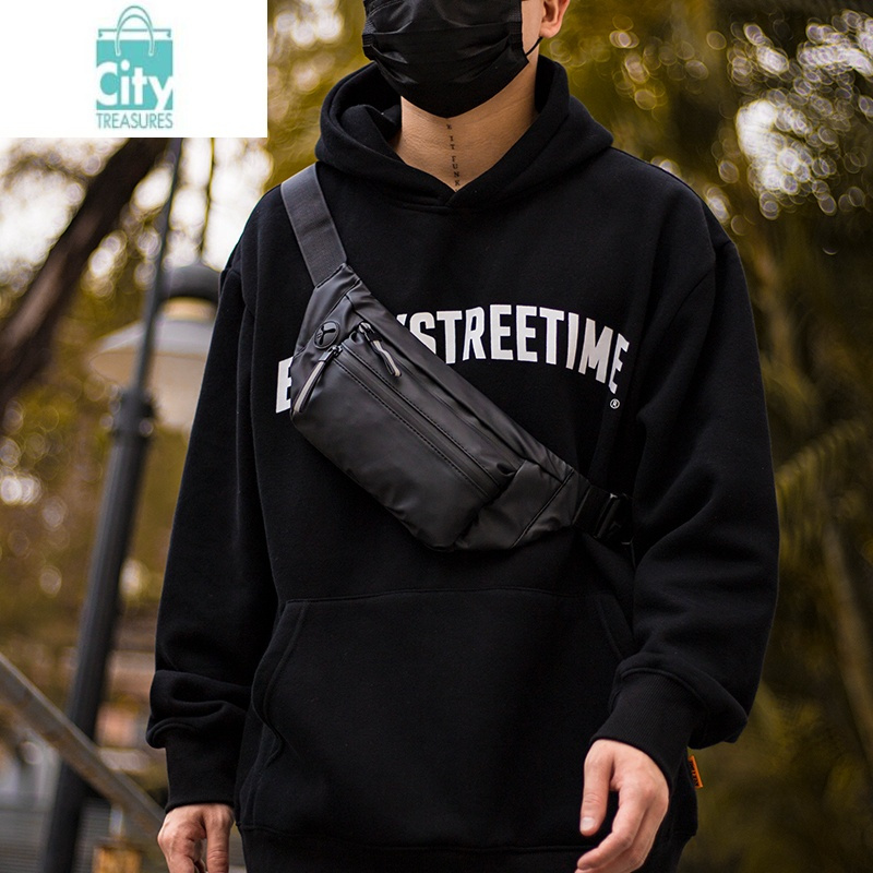 bangdoulshstore胸包男潮牌小号运动款斜挎包男ins潮小包日系手机包包