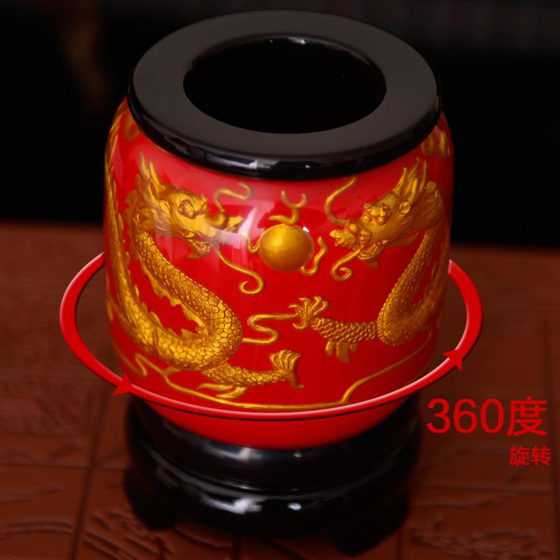 家柏饰(CORATED)笔筒摆件时尚创意八骏图水晶笔筒工艺品老师办公桌摆件教师节高清大图