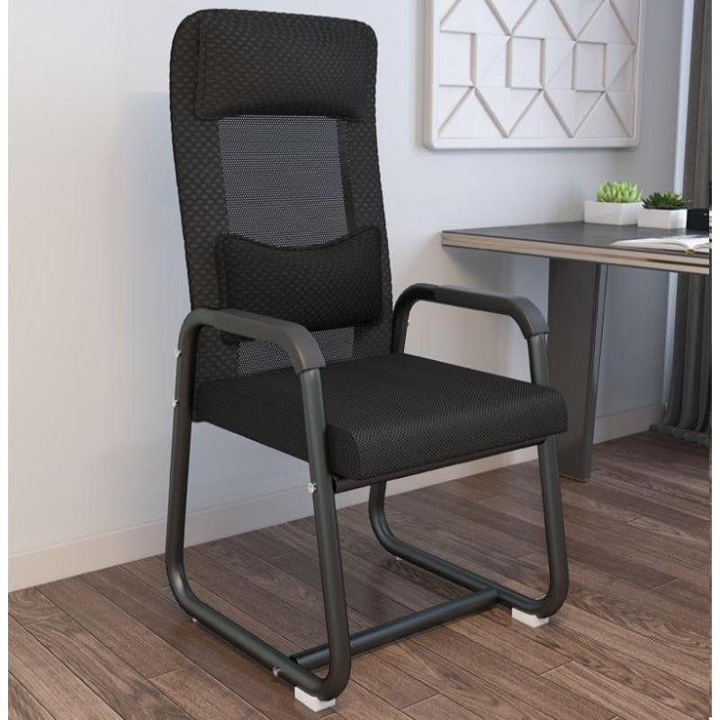 会议椅职员电脑靠背椅子【配件保10年】-高配款高背双靠枕双横梁-高配款高背双靠枕双横梁--
