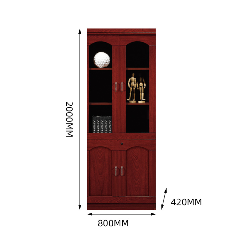 中豫鑫泽 ZYXZ4052429木质文件柜油漆贴木皮资料柜书柜 二门高清大图