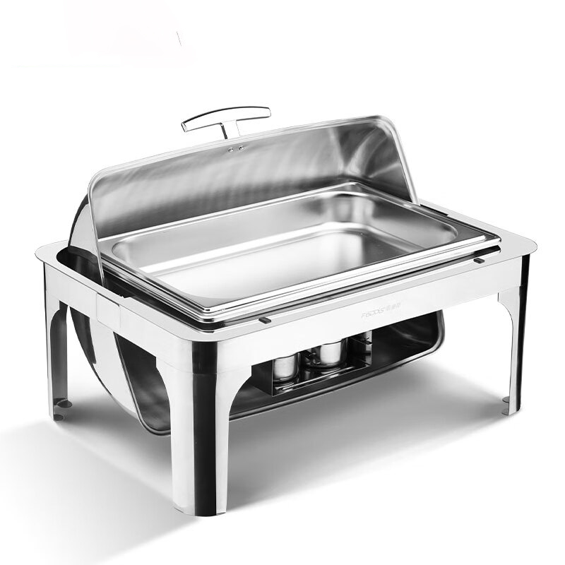 企采严选 304自助餐炉电加热加厚不锈钢方形布菲炉 酒店自助餐保温炉