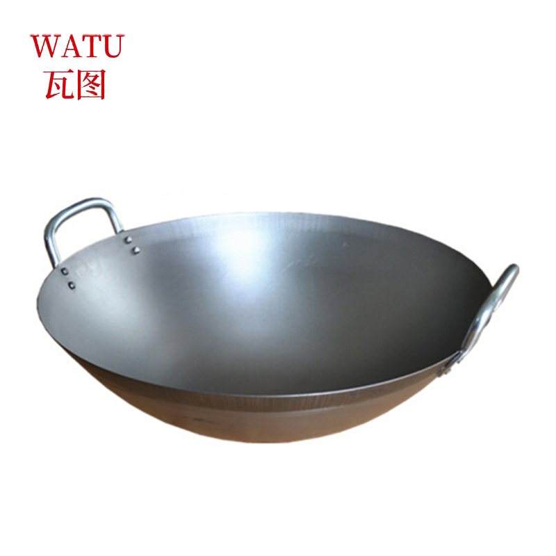 瓦图 炒锅 食堂大炒锅 双耳可抛炒菜锅 铁锅 直径80cm 1个装