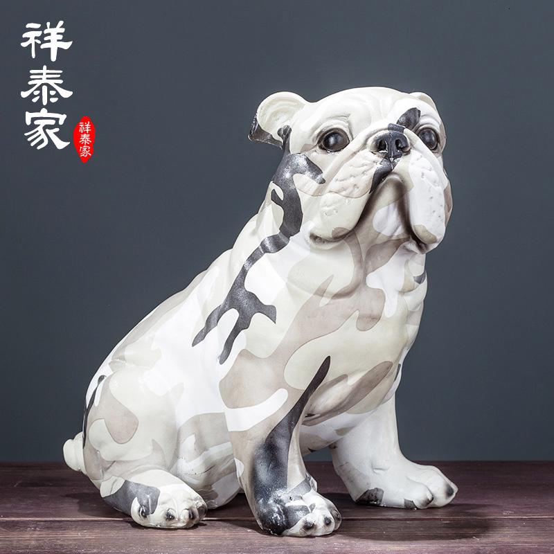 美帮汇创意北欧客厅狗摆件家居饰品茶几装饰风格美欧式摆设电视柜工艺品高清大图