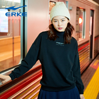 鸿星尔克（ERKE）女子套头卫衣秋冬女子时尚休闲立领运动卫衣女