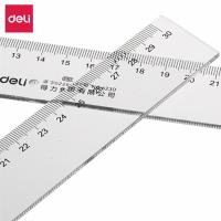 得力(deli)6230办公通用直尺 测量绘图尺子30cm透明 10只装