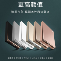 罗格朗(Legrand)插座开关面板逸景黑色插座暗装三孔暗装家用86型5五孔带USB墙壁电源开关