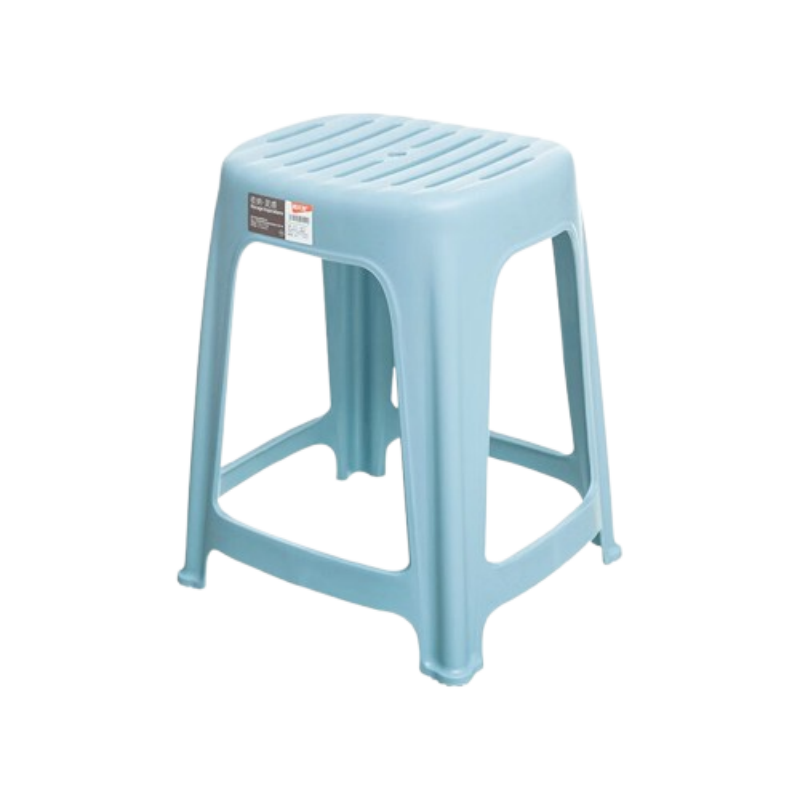 禧天龙(Citylong)D-2114条纹凳4个装(蓝) 家用加厚防滑耐磨餐椅板凳方凳大号换鞋条纹凳子高清大图