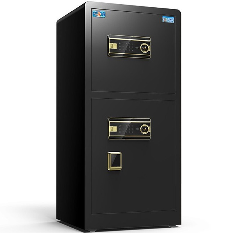 虎牌保险柜家用120cm双门全钢防盗入墙保管柜指纹密码办公保险箱博瑞