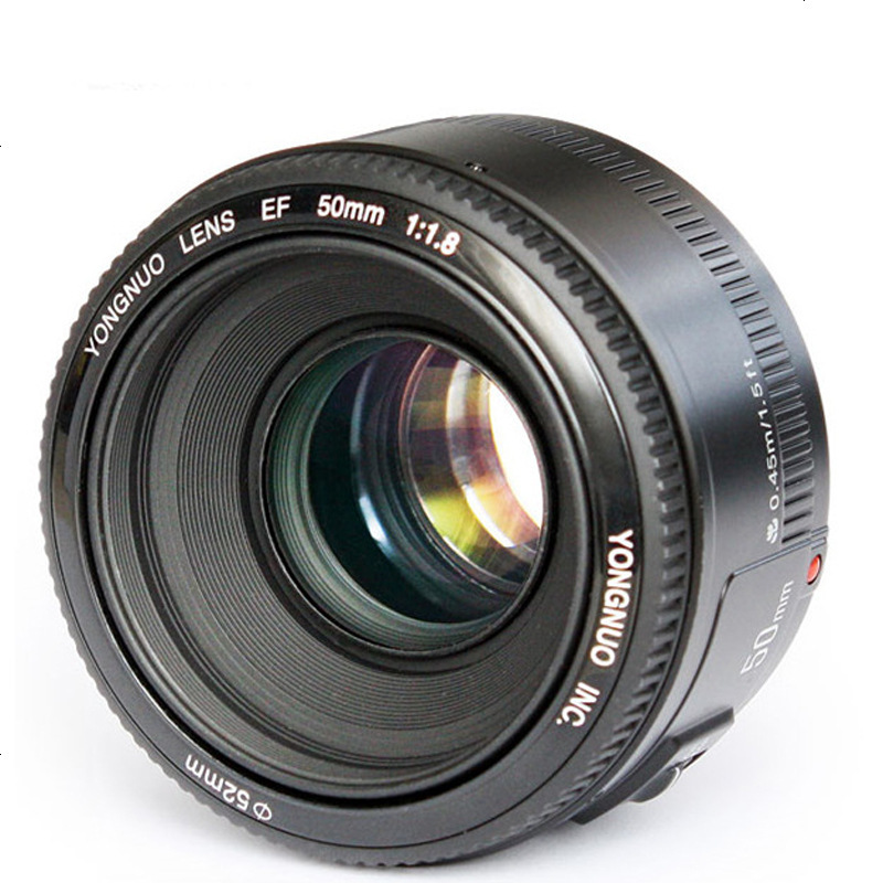永诺yn50mmf18全画幅标准定焦镜头佳能口小痰盂单反相机人像镜头佳能