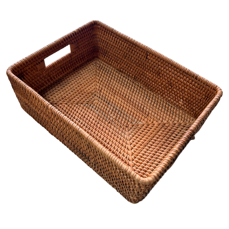 莘煊 藤编收纳筐 39*29*13cm 个高清大图