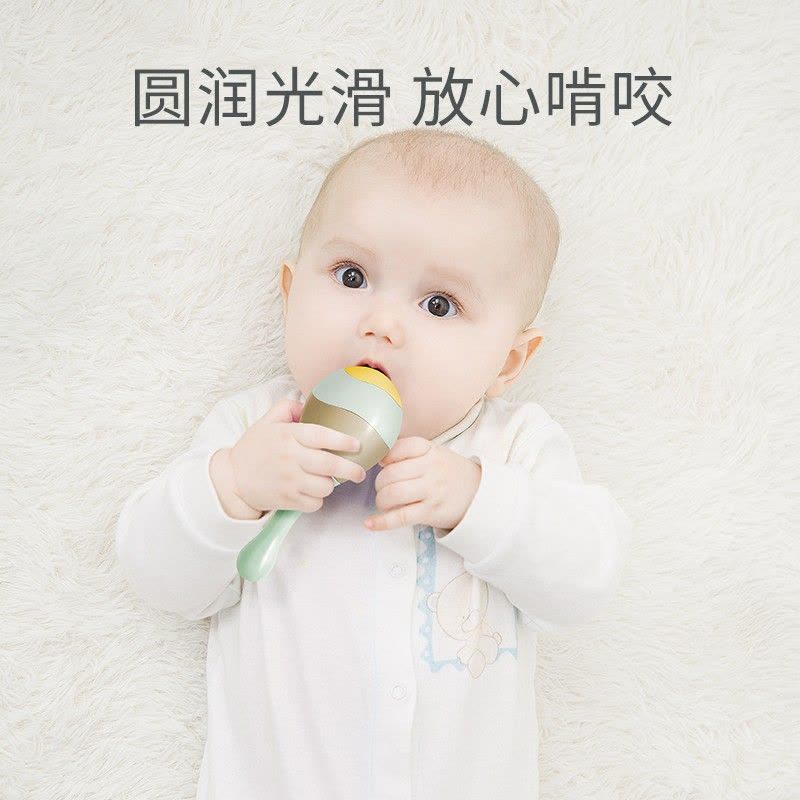 婴儿摇铃玩具0-1岁手抓握可啃咬 新生儿早教小沙锤宝宝追视训练英族拾光图片