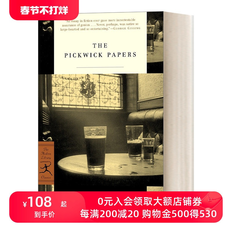 [正版]匹克威克外传 英文原版小说 The Pickwick Papers 兰登书屋现代图书馆经典系列 经典名著 英文