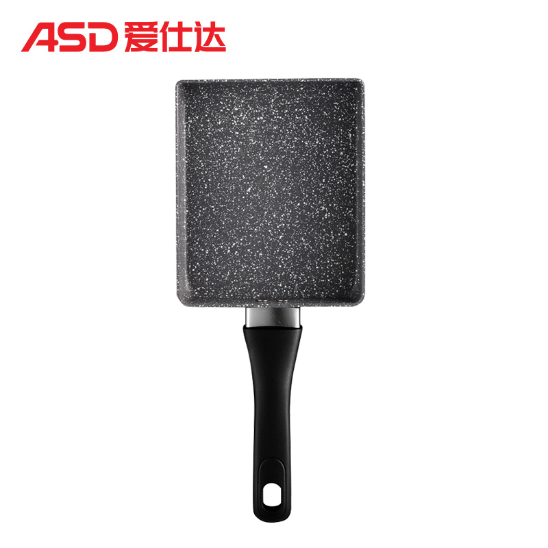 爱仕达(ASD)煎锅 18CM晶石新不粘玉子烧 麦饭石色迷你不粘锅平底锅 JL18K2WG