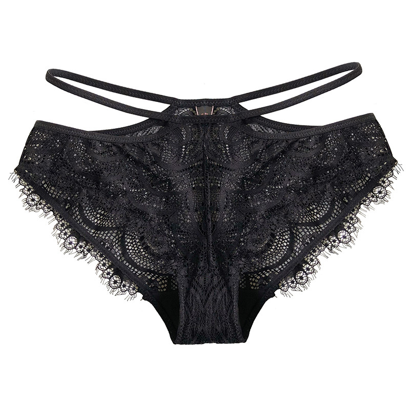 suntek欧美性感腰部镂空女士蕾丝内裤低腰透明诱惑美感设计三角裤女士