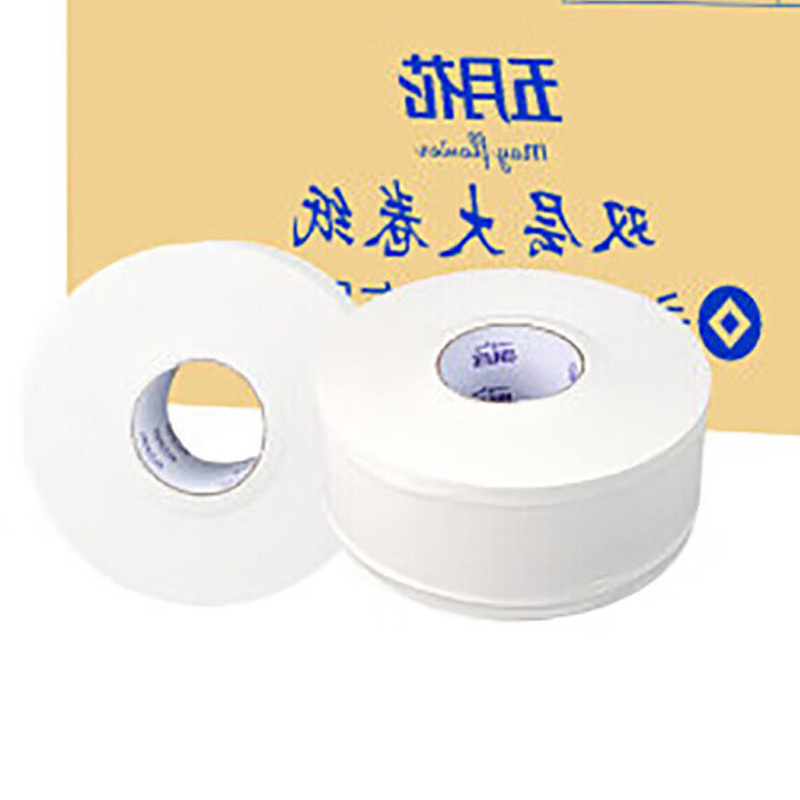 五月花 双层210米大卷纸 12卷*2箱高清大图