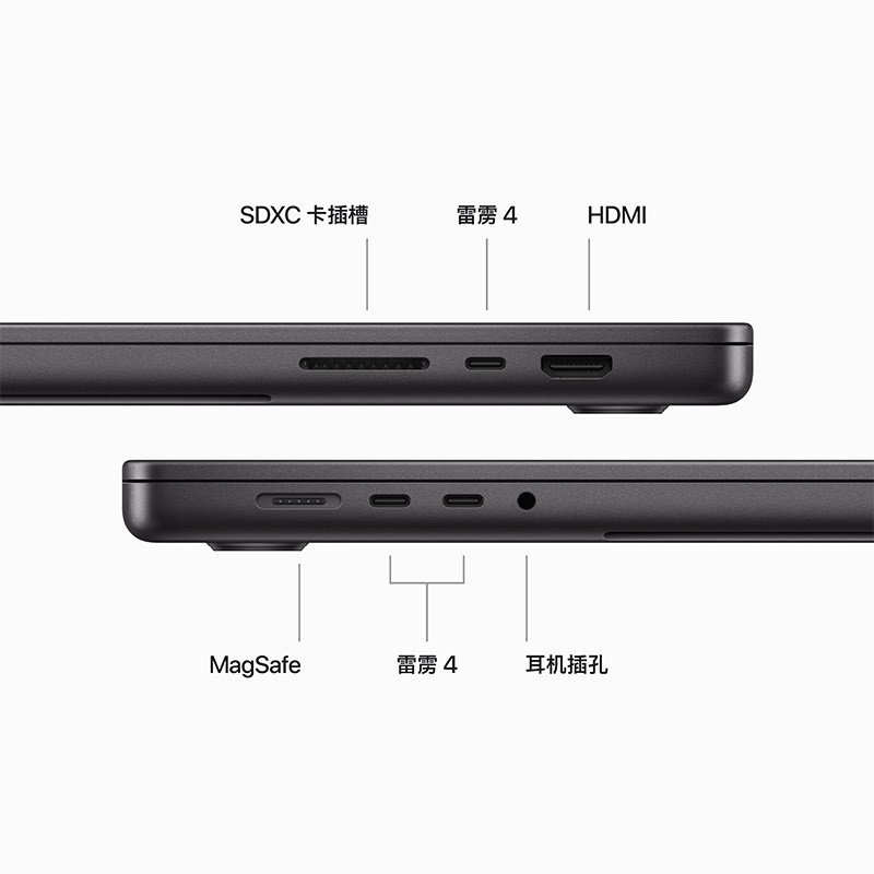 [现已入口发售]Apple MacBook Pro 16 英寸笔记本电脑深空黑色 M3 Max 芯片 36GB 统一内存 1TB