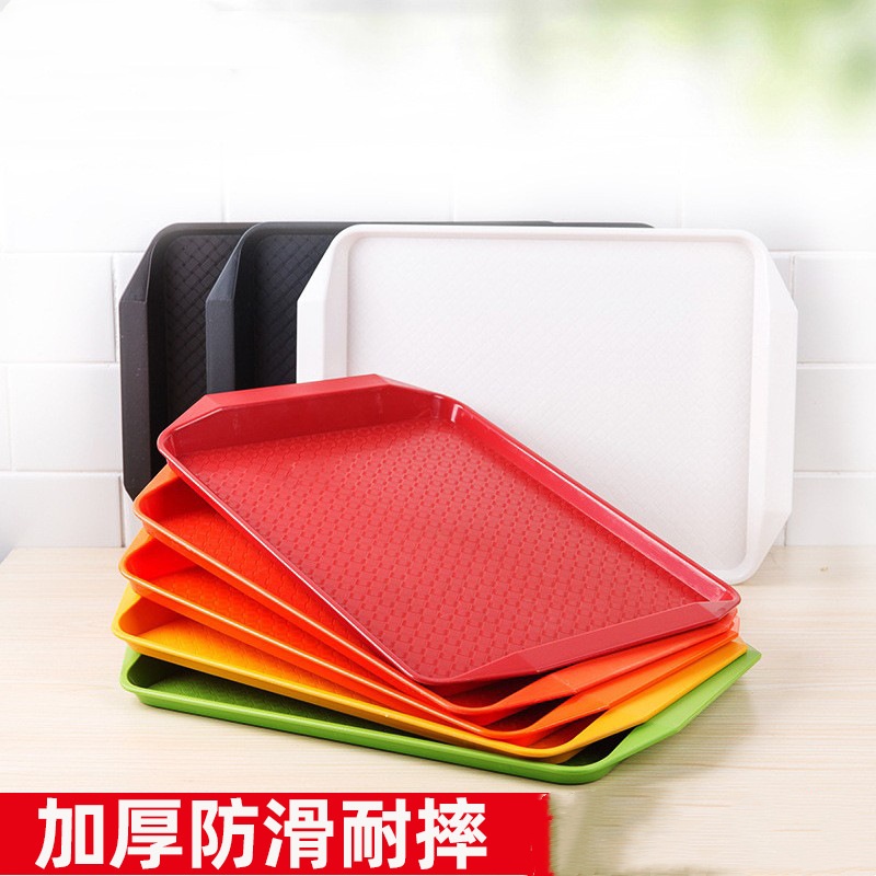 洁雅杰JYJ-805KF中式快餐托盘长方形塑料托盘食堂餐具酒店加厚耐摔防滑托盘 单位:个高清大图