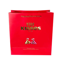 Hershey’s好时牛奶巧克力6-16粒圆形铁盒礼盒装婚庆结婚喜糖成品 好时 红色礼袋1个（6-10颗用）