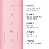 海尔(Haier)电动牙刷HT31-5126浪漫粉电动牙刷男女成人无线充电式情侣软毛牙刷声波全自动