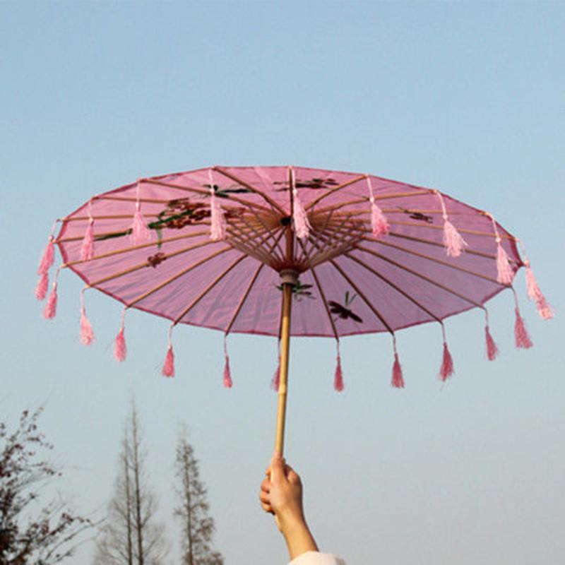 白伞一把汉服道具古代古装伞花伞古风流苏伞拍照舞蹈伞剑网三伞cos