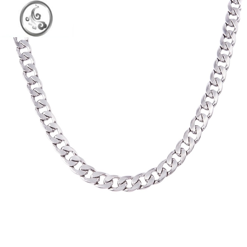 JiMiDUKATO新款街头链条情侣不掉色潮流ins 欧美钛钢古巴项链嘻哈同款 50cm长宽7mm