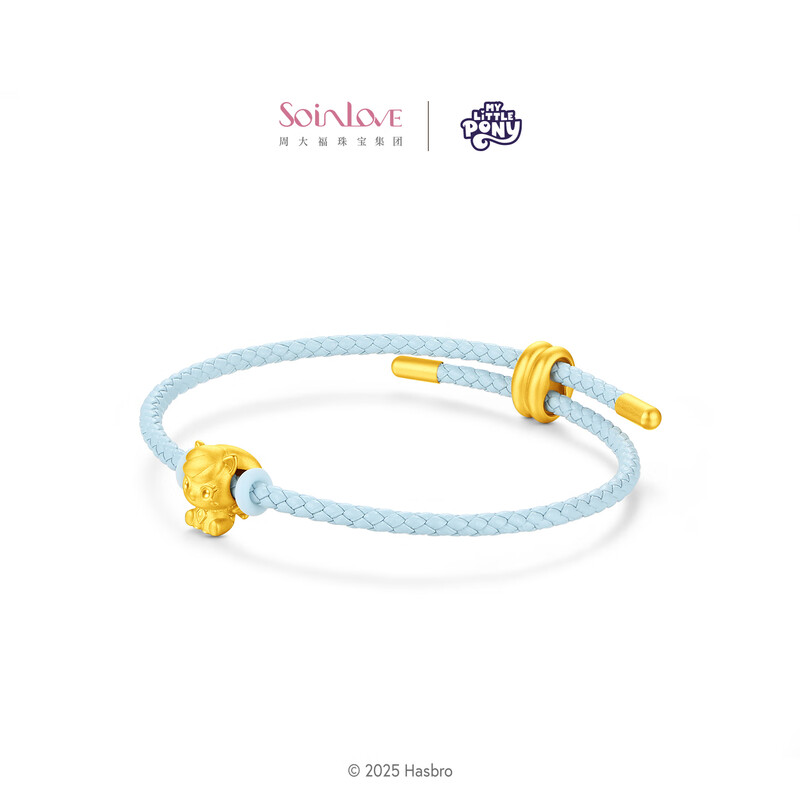 周大福小马宝莉联名紫悦碧琪柔柔珍奇足金黄金转运珠配绳[多款] VR1985-VR1990高清大图