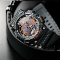 卡西欧防水运动手表男多功能情侣表AQ-S810W太阳能男表女表光能表 AQ-S810W-8A太阳能+百米防水