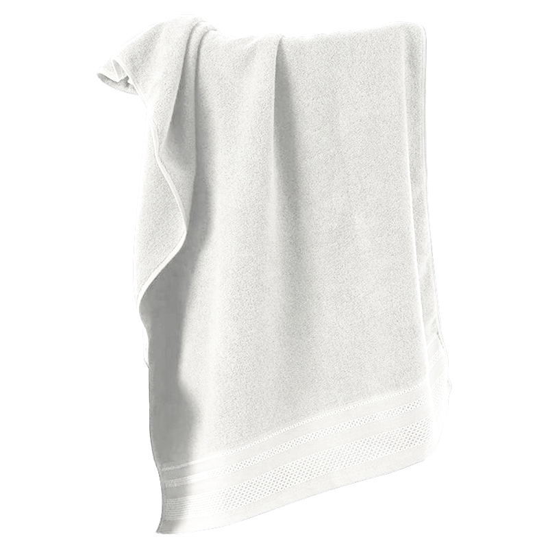 安居先森超柔瞬吸水五星级酒店长绒棉抹布毛巾两用一往情深34*76cm 白色高清大图