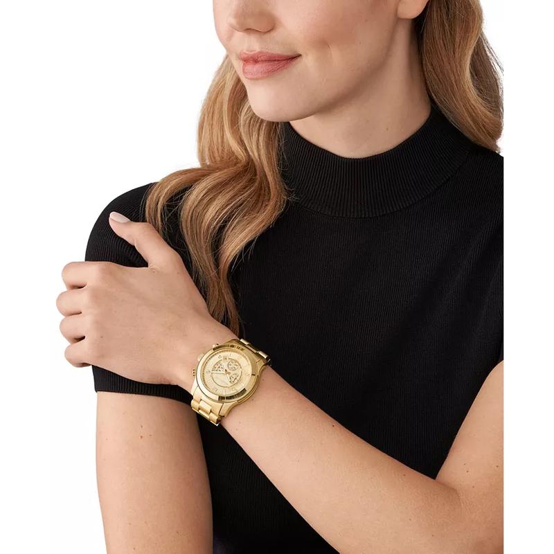 Michael Kors 金tone不锈钢计时码表腕表mm男女通用都市潮流防水高清大图