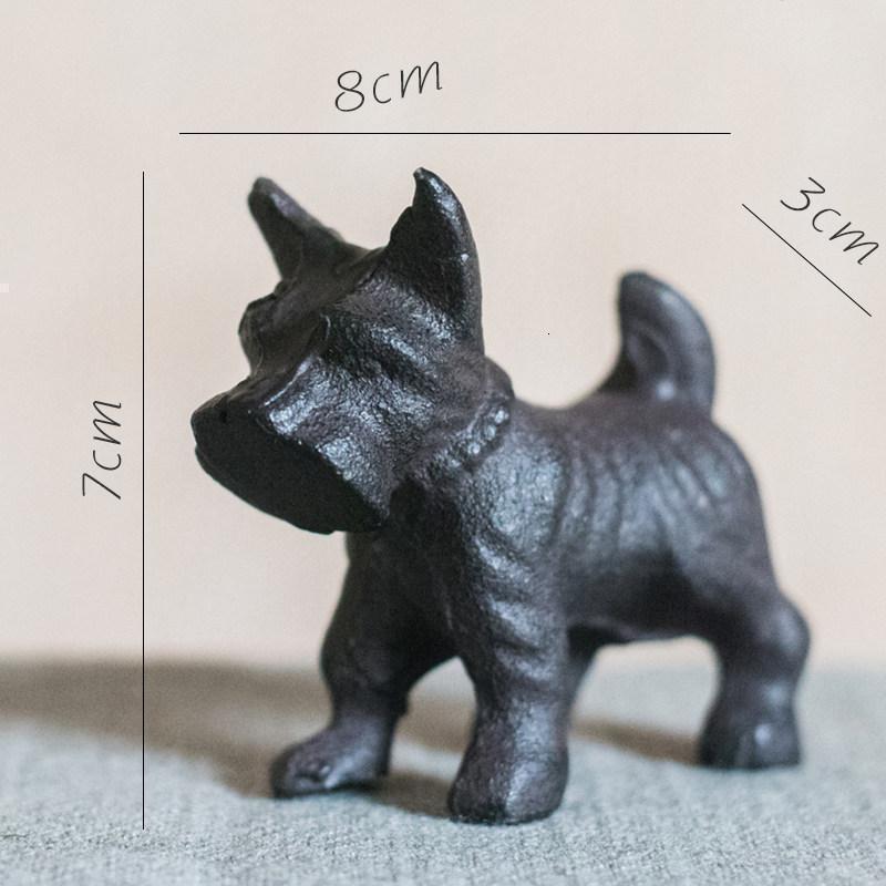绅士猫雪纳瑞铸铁摆件书房镇纸桌面装饰铁艺美式欧式古典 雪纳瑞_453